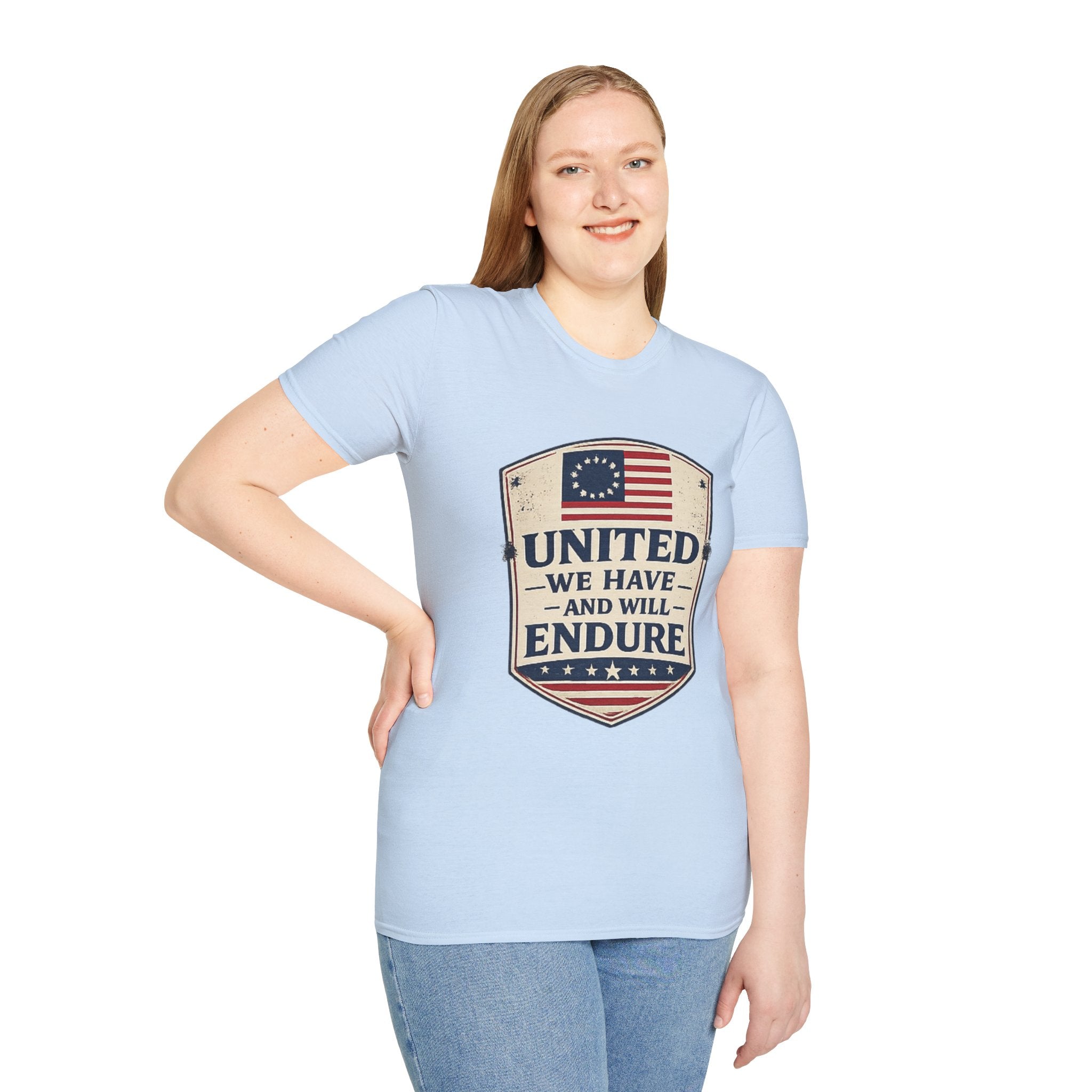United We Have and Will Endure T-Shirt — Patriotic American Flag Tee
