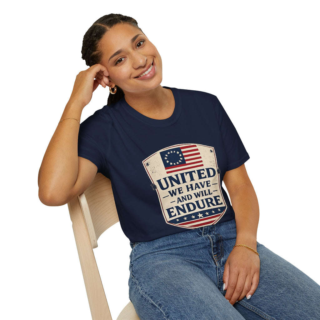 United We Have and Will Endure T-Shirt — Patriotic American Flag Tee