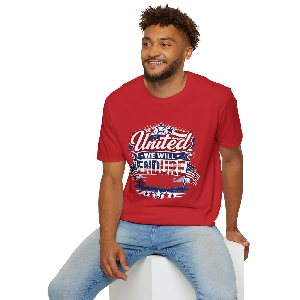 United We Will Endure Patriotic T-Shirt — American Flag 4th of July Tee
