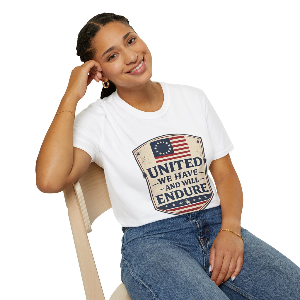 United We Have and Will Endure T-Shirt — Patriotic American Flag Tee
