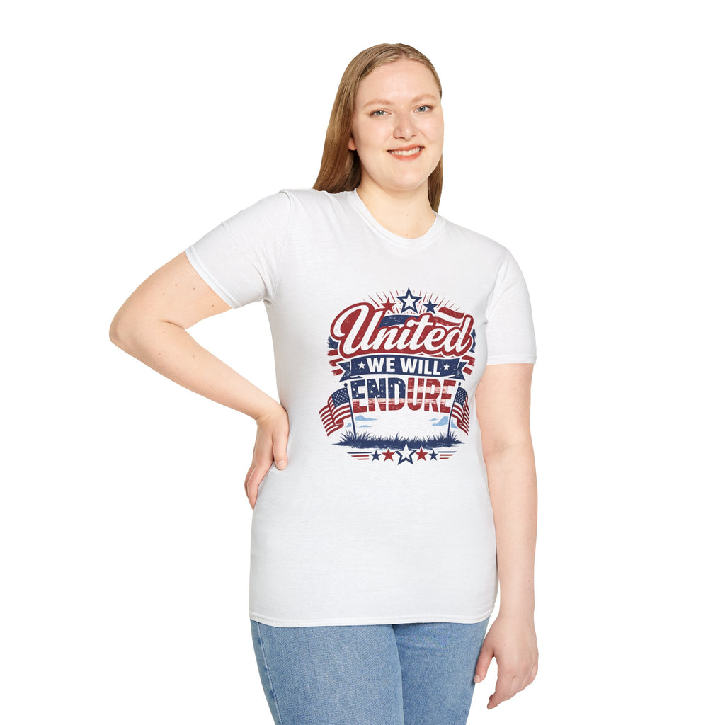 United We Will Endure Patriotic T-Shirt — American Flag 4th of July Tee