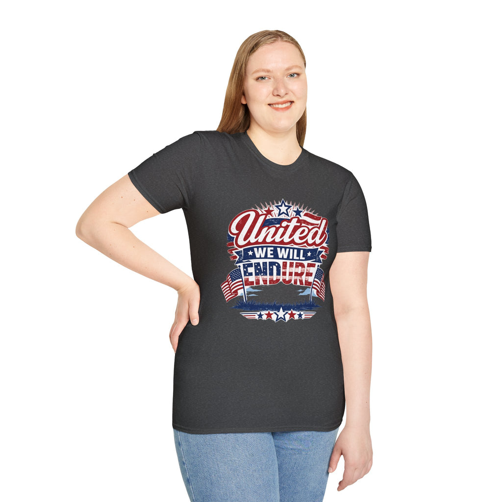 United We Will Endure Patriotic T-Shirt — American Flag 4th of July Tee