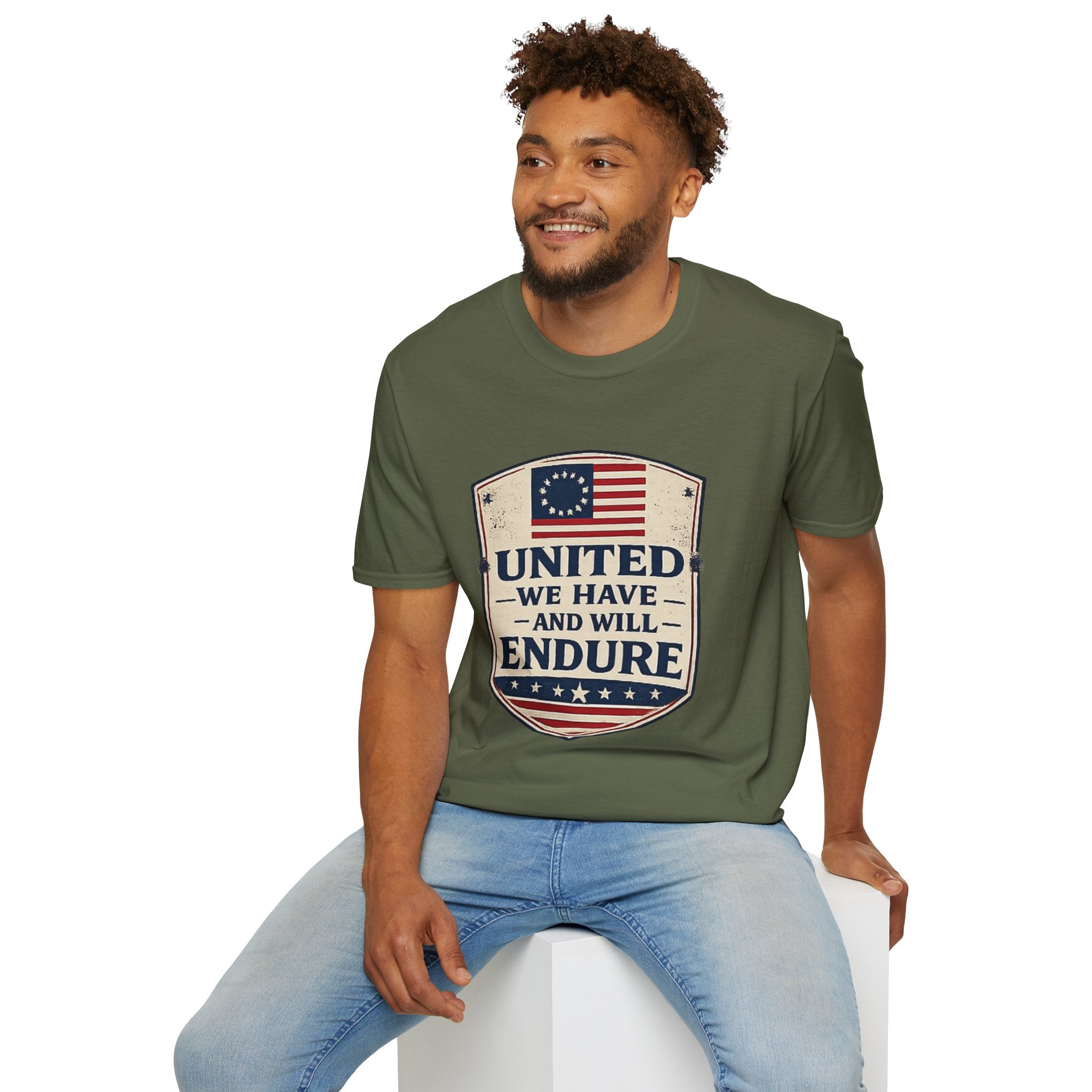 United We Have and Will Endure T-Shirt — Patriotic American Flag Tee
