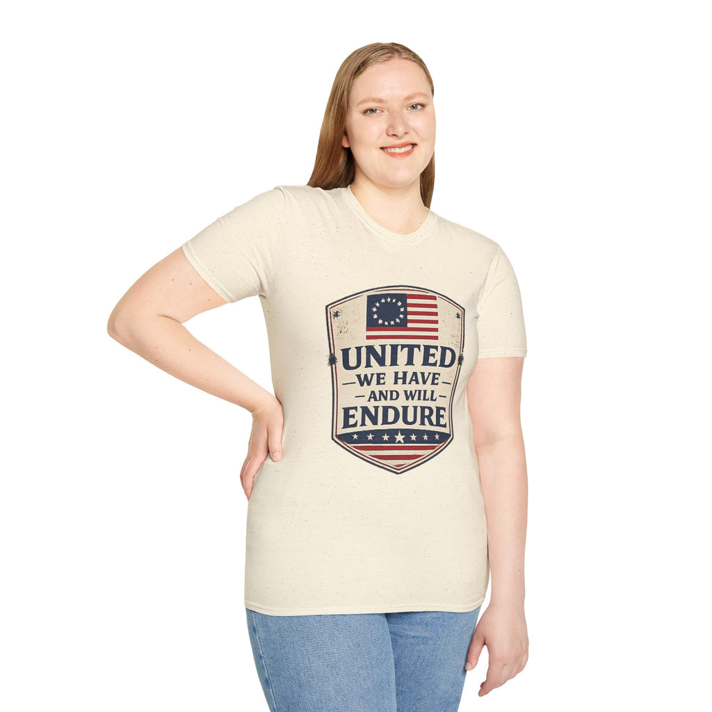 United We Have and Will Endure T-Shirt — Patriotic American Flag Tee