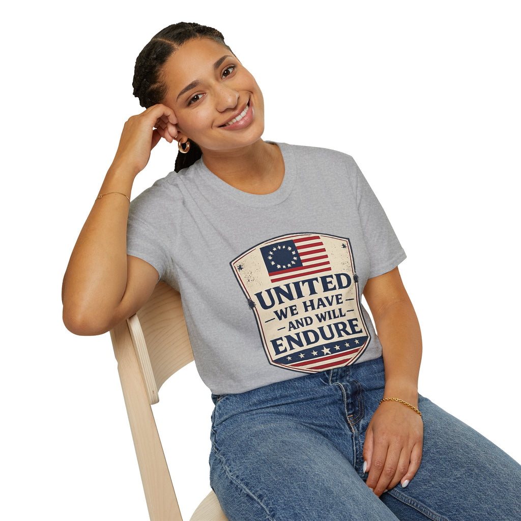United We Have and Will Endure T-Shirt — Patriotic American Flag Tee