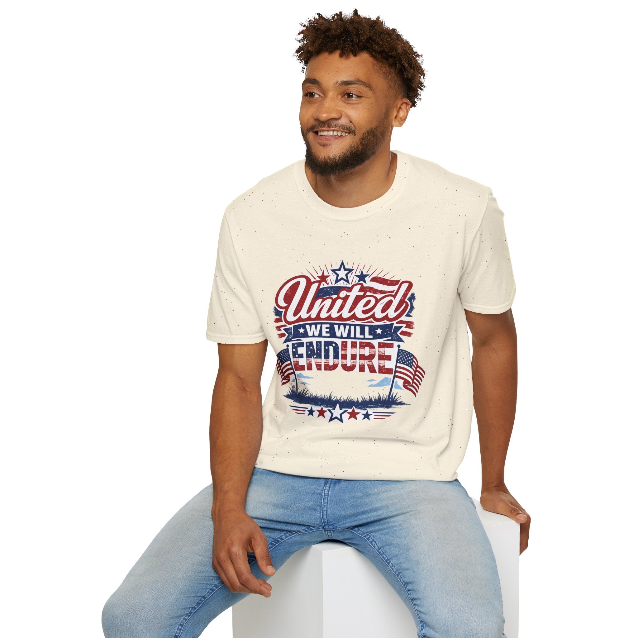 United We Will Endure Patriotic T-Shirt — American Flag 4th of July Tee