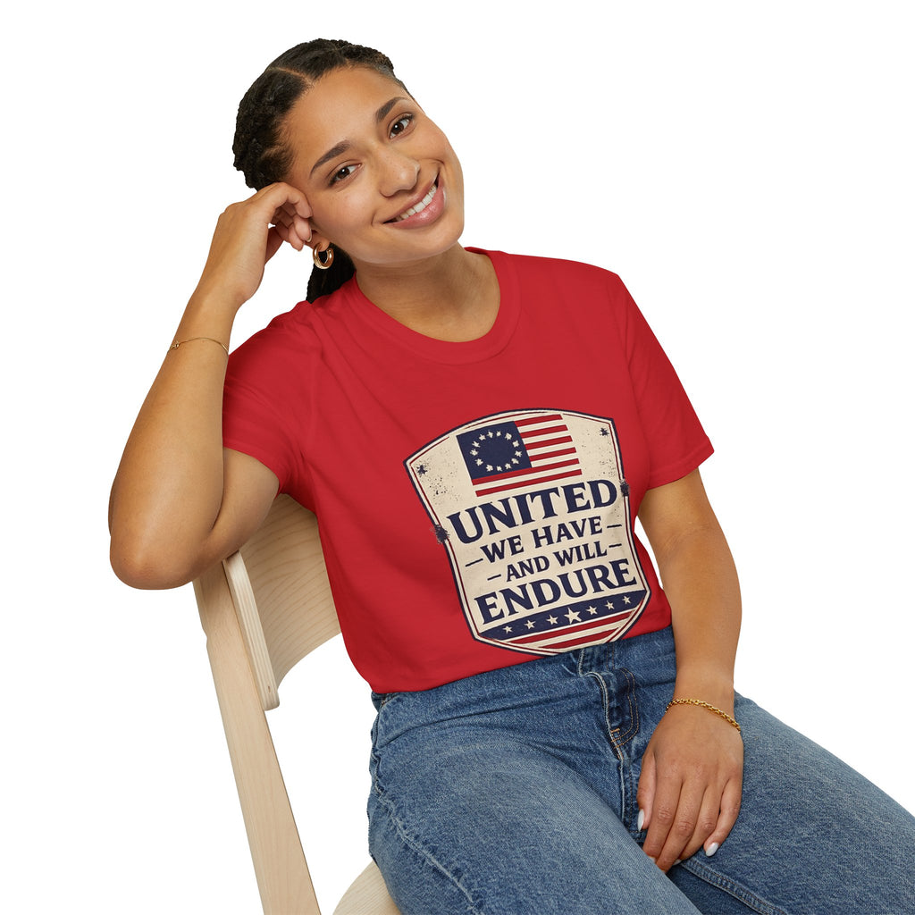 United We Have and Will Endure T-Shirt — Patriotic American Flag Tee