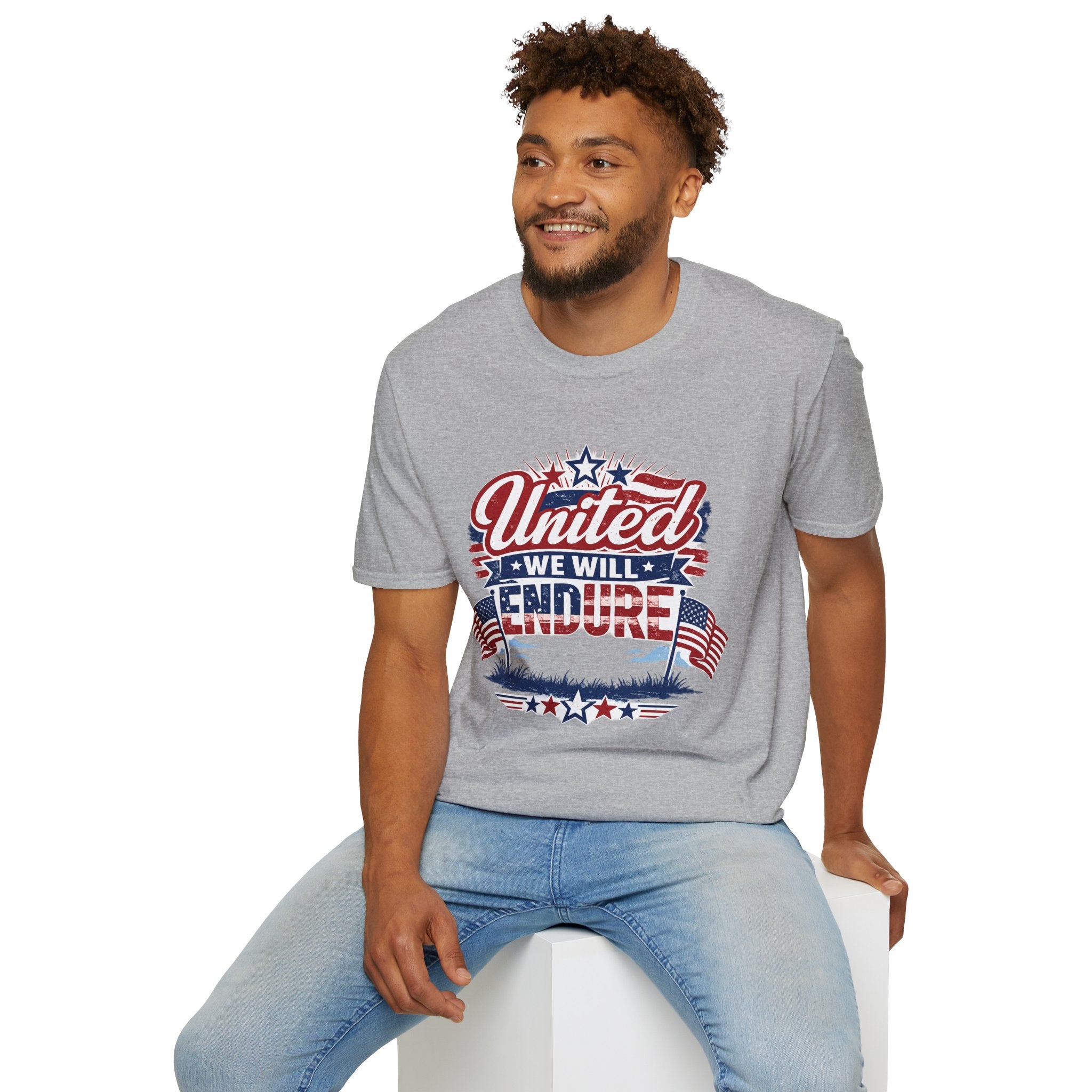 United We Will Endure Patriotic T-Shirt — American Flag 4th of July Tee