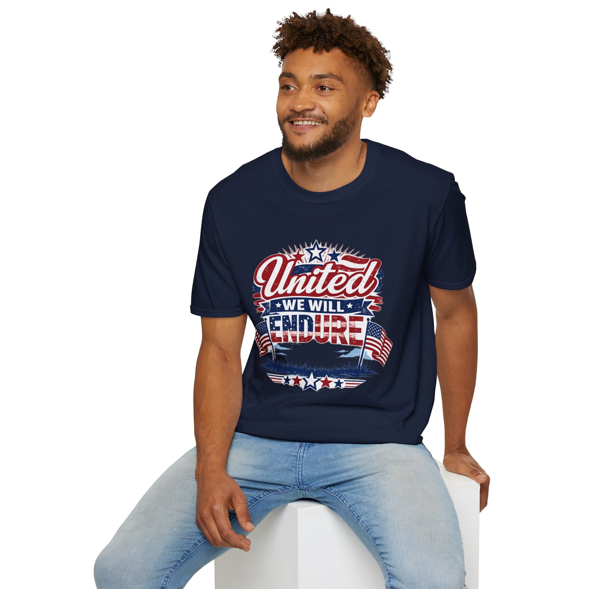 United We Will Endure Patriotic T-Shirt — American Flag 4th of July Tee