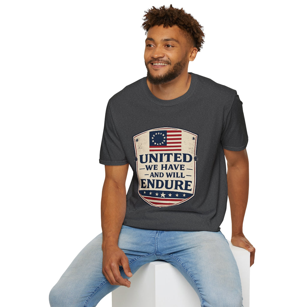 United We Have and Will Endure T-Shirt — Patriotic American Flag Tee