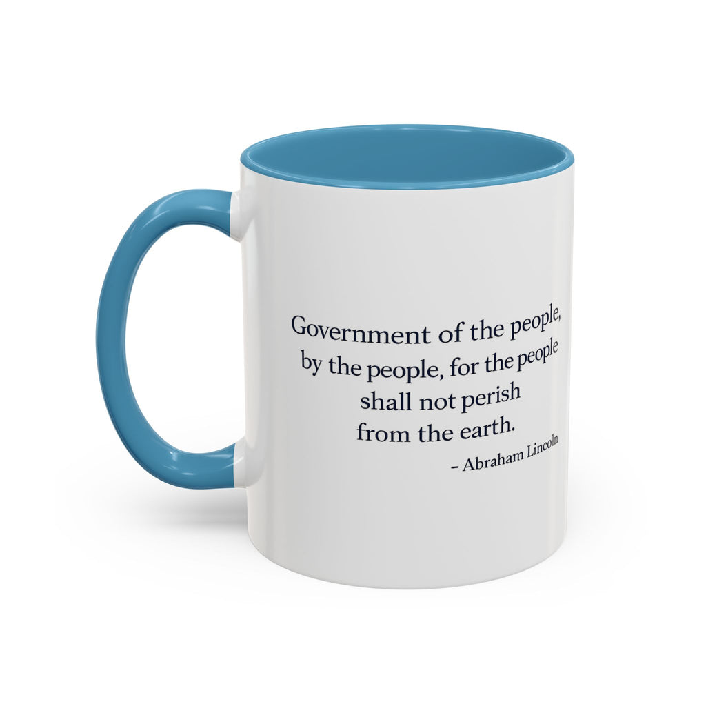Lincoln Quote Accent Coffee Mug — "Government of the people, by the people, for the people"