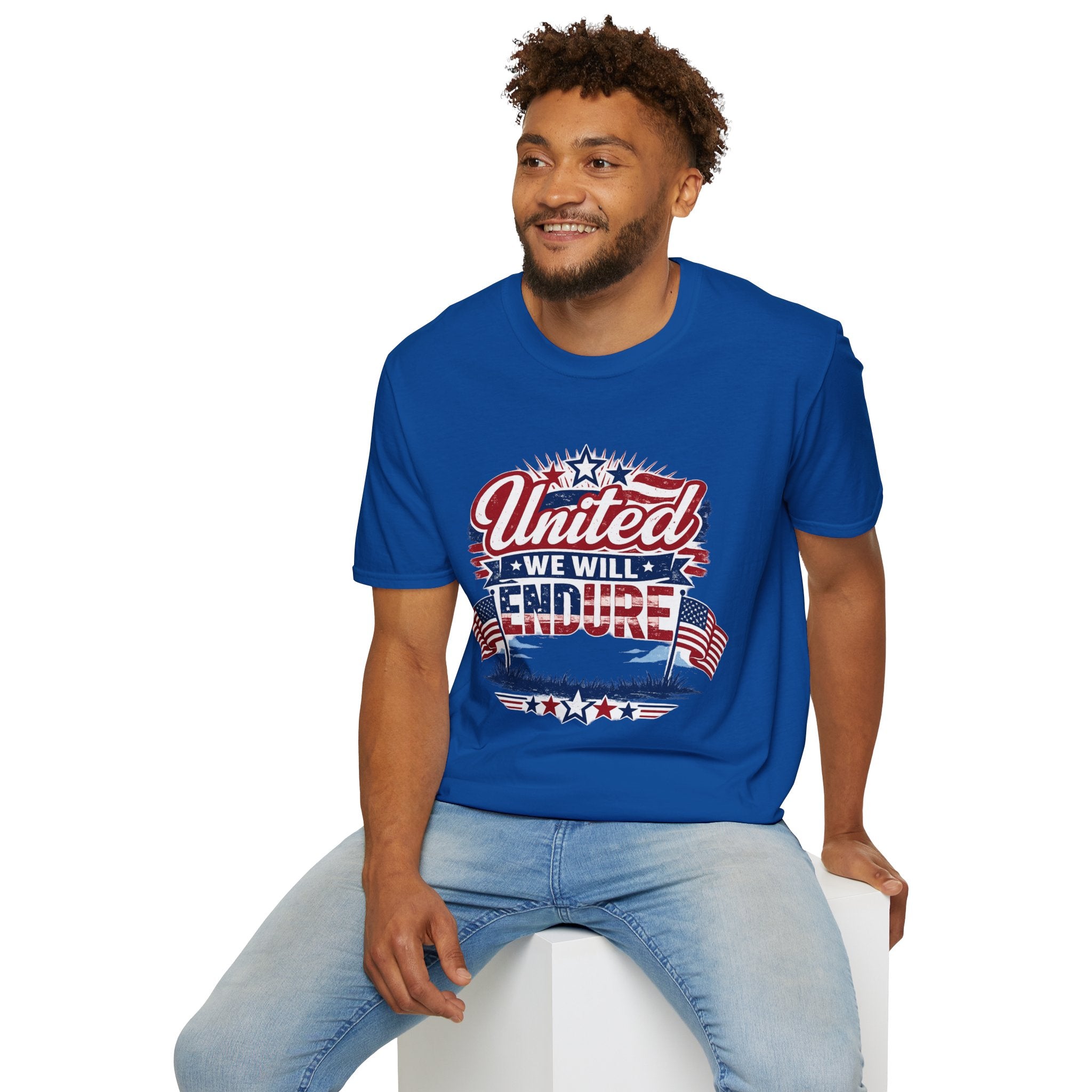 United We Will Endure Patriotic T-Shirt — American Flag 4th of July Tee