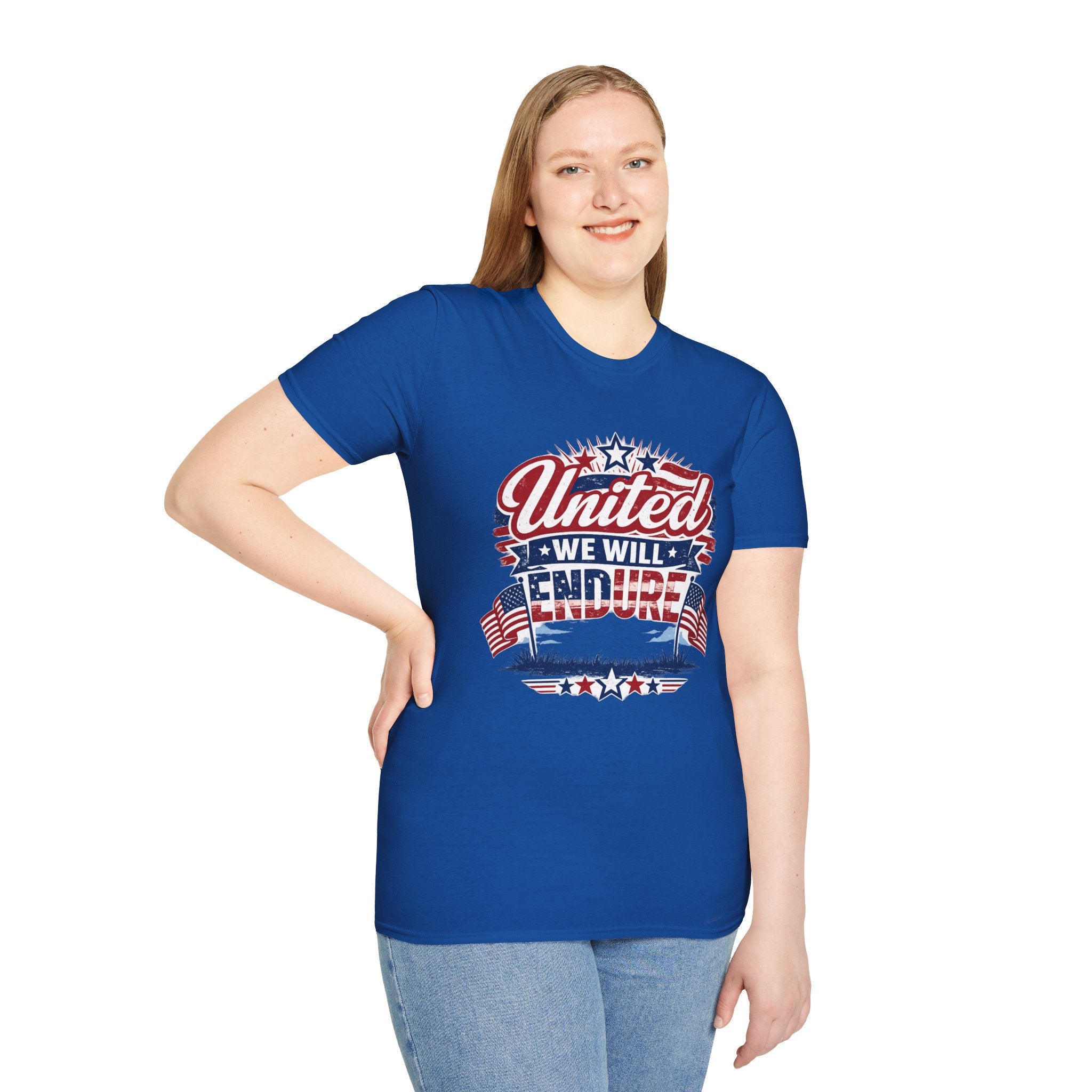 United We Will Endure Patriotic T-Shirt — American Flag 4th of July Tee