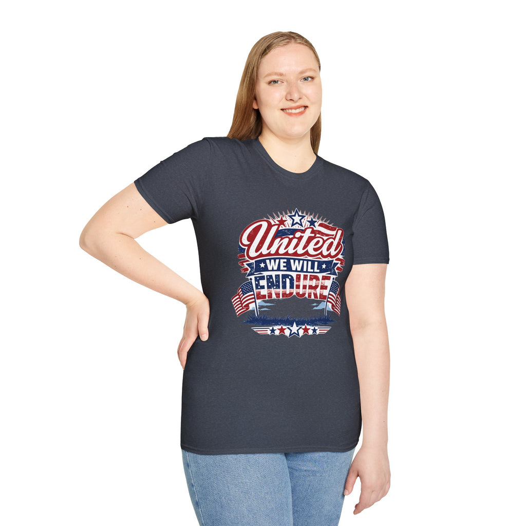 United We Will Endure Patriotic T-Shirt — American Flag 4th of July Tee